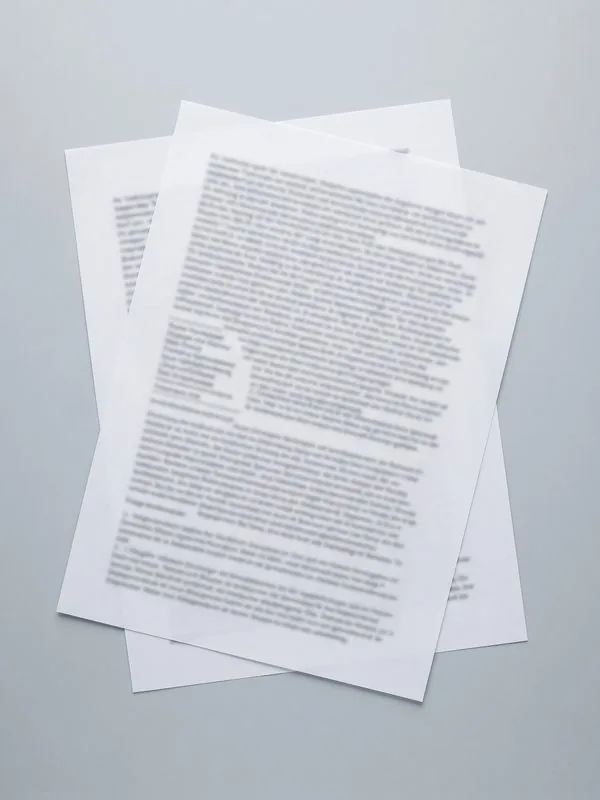 Schriftsatz aus dem Mandat, Text unkenntlich